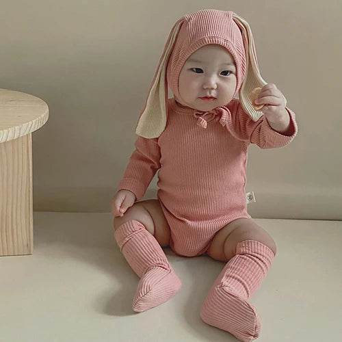 Baby Romper Outfit Set – Romper, Hat & Socks for Autumn - KinBuB