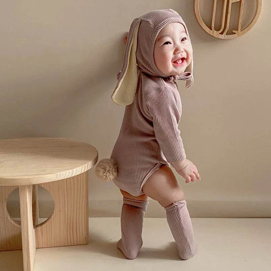 Baby Romper Outfit Set – Romper, Hat & Socks for Autumn - KinBuB