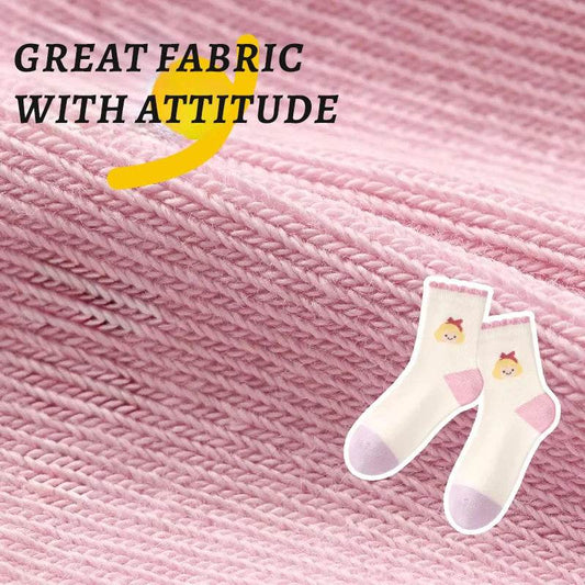 5pairs 1-14Years Moisture Wicking And Breathable Mid-tube Socks Simple Fashionable Style Breathable and Dry Sock Healthy&safe - KinBuB