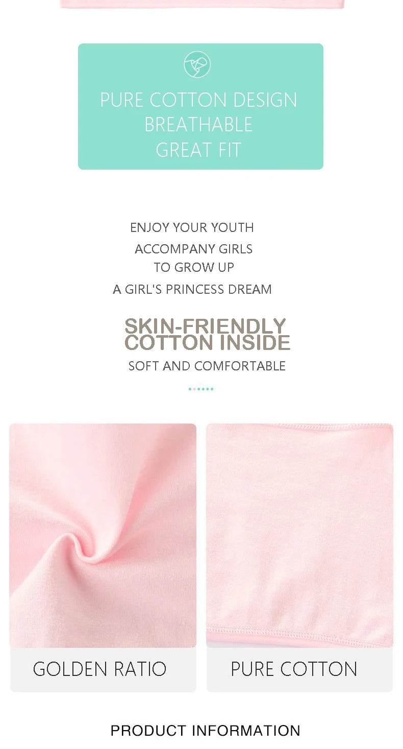 Girls Training Bras 2025 – Soft Cotton Underwear for Teens 8–14 - KinBuB
