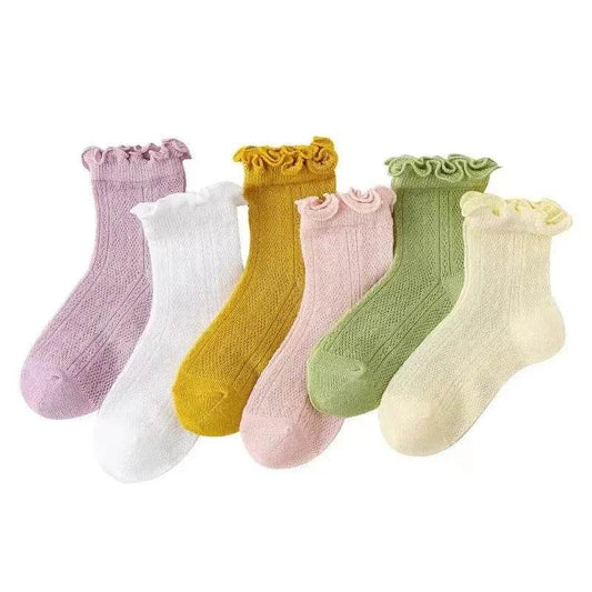 Girls Lace Princess Socks – Cotton Mesh Breathable Fashion Wear - KinBuB