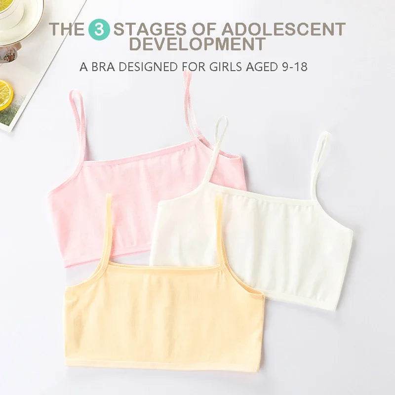 Girls Training Bras 2025 – Soft Cotton Underwear for Teens 8–14 - KinBuB