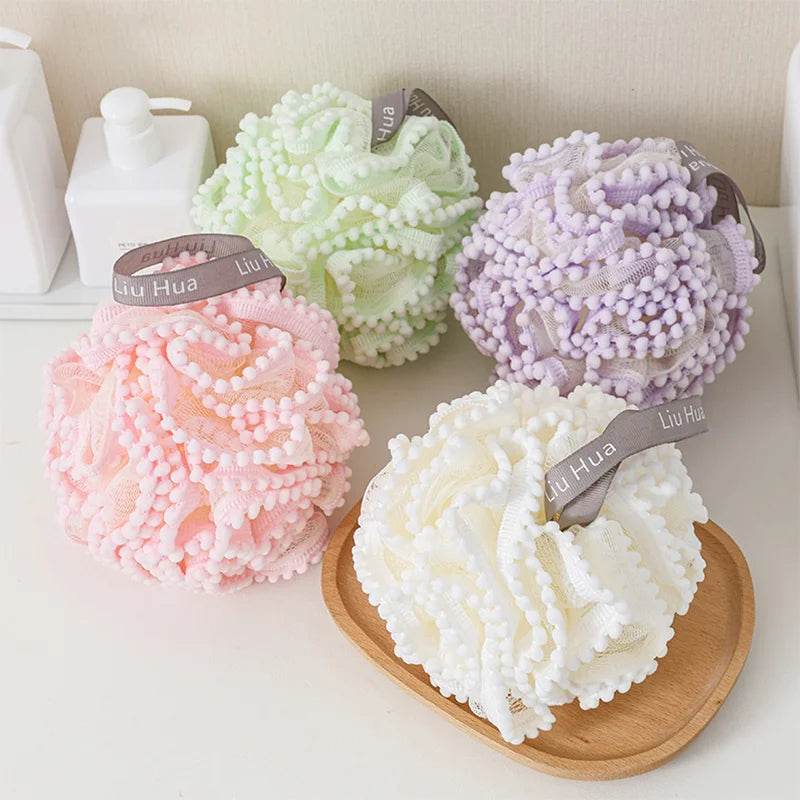 High-End Shower Ball – Large Foaming Bath Pouf for Women - KinBuB