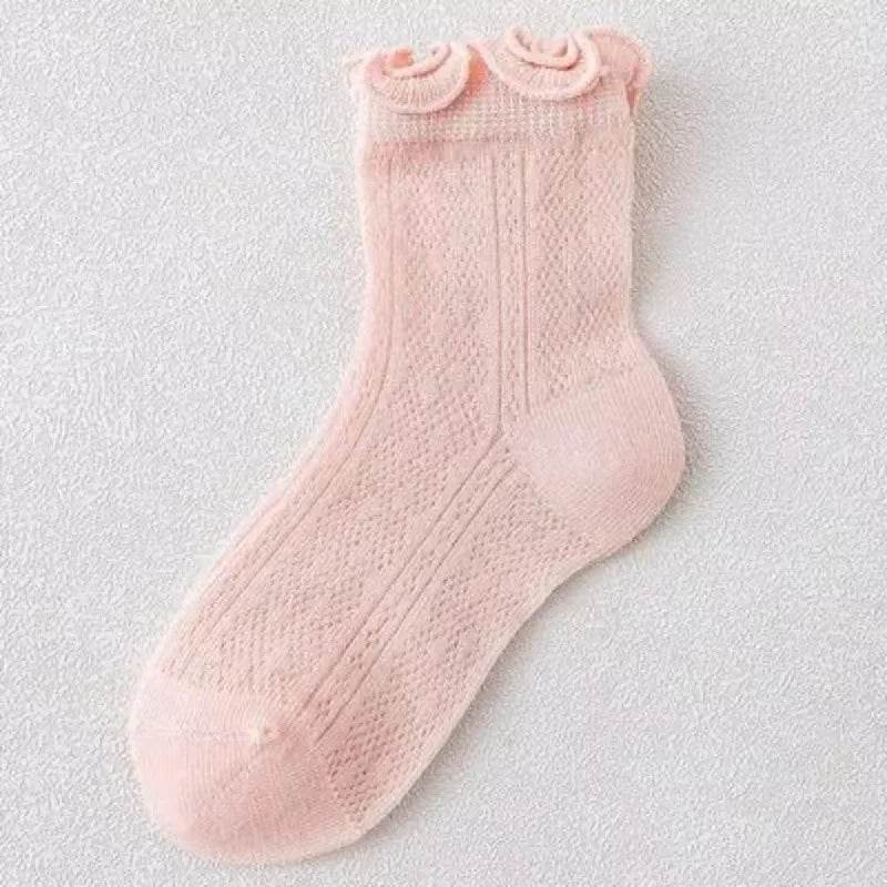 Girls Lace Princess Socks – Cotton Mesh Breathable Fashion Wear - KinBuB
