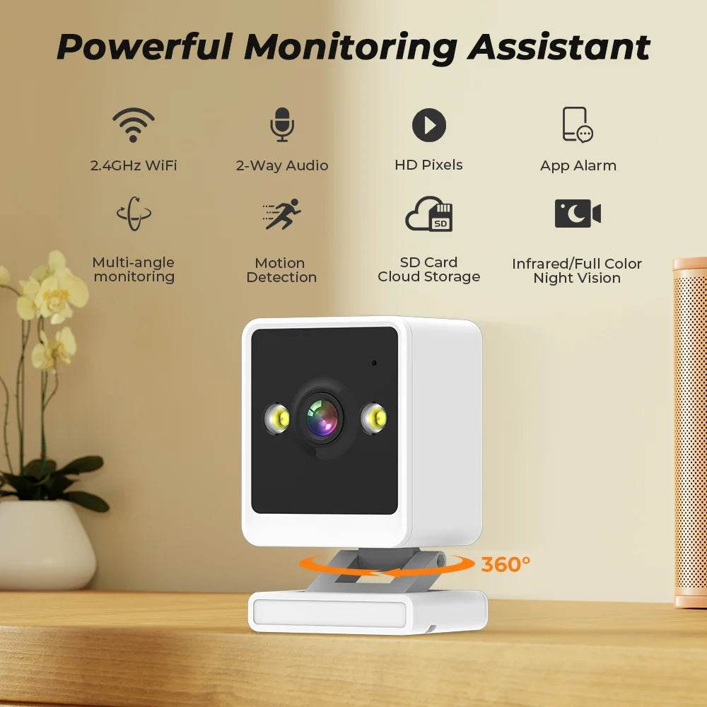 Mini Wifi Baby Monitor with Two-Way Audio & Security - KinBuB