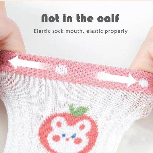 Girls Breathable Mesh Socks – Cartoon Thin Socks 1–16 Years - KinBuB