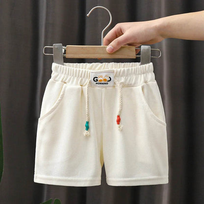 Summer Kids Shorts – Solid Color Casual Shorts for Boys & Girls - KinBuB