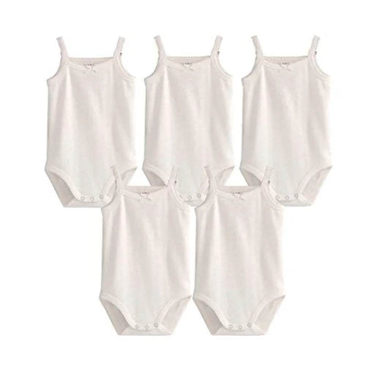 Baby Cotton Sleeveless Rompers – Summer Outfit for 0–36M Girls - KinBuB