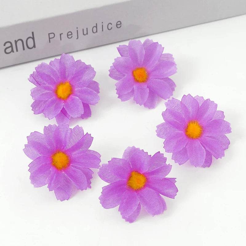 Artificial Daisy Silk Flowers – Wedding & Craft Decoration Set - KinBuB