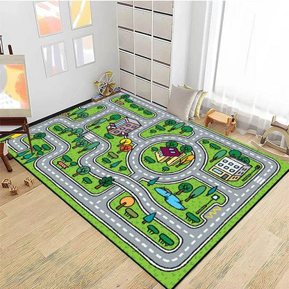 Road Traffic Play Mat – Educational Rug for Kids' Playrooms - KinBuB