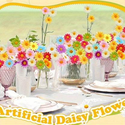 Artificial Daisy Silk Flowers – Wedding & Craft Decoration Set - KinBuB