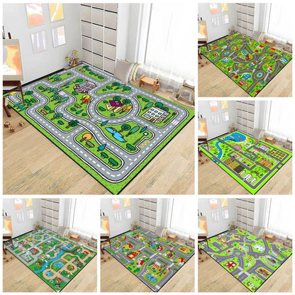 Road Traffic Play Mat – Educational Rug for Kids' Playrooms - KinBuB