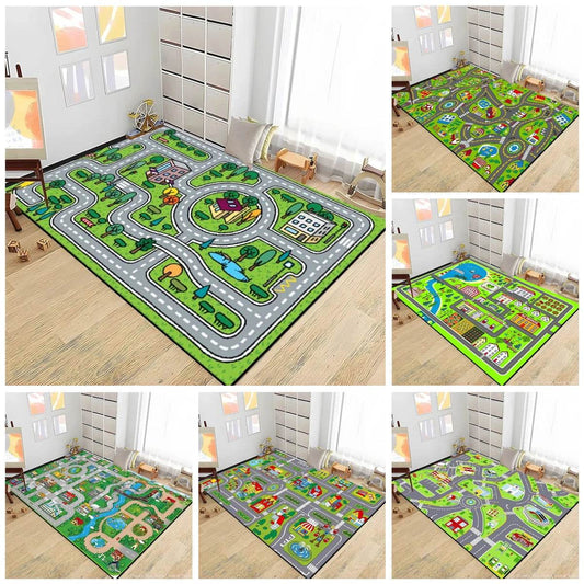 Road Traffic Play Mat – Educational Rug for Kids' Playrooms - KinBuB