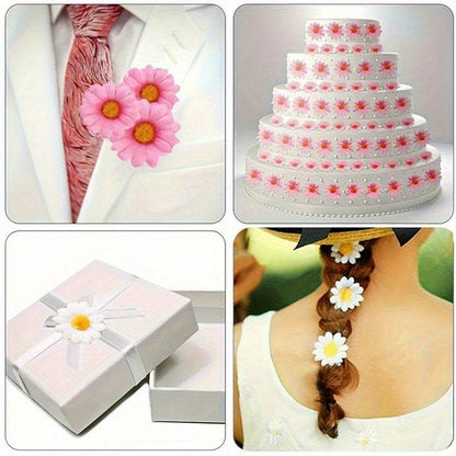Artificial Daisy Silk Flowers – Wedding & Craft Decoration Set - KinBuB