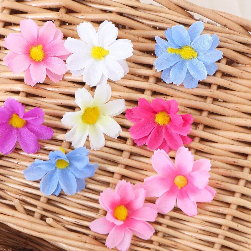 Artificial Daisy Silk Flowers – Wedding & Craft Decoration Set - KinBuB