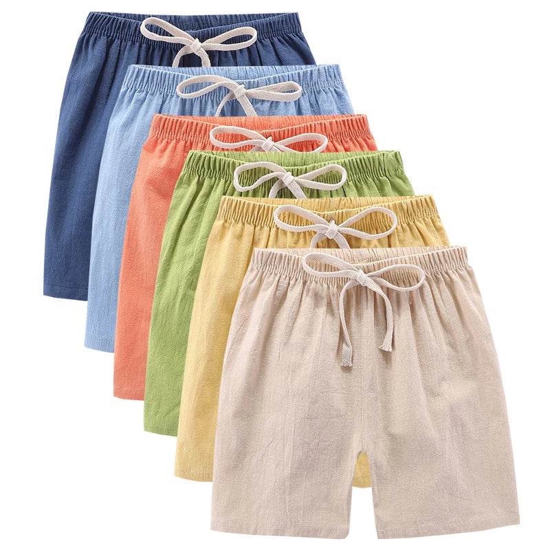 Cotton Linen Kids Shorts – Summer Casual Wear for Boys & Girls - KinBuB