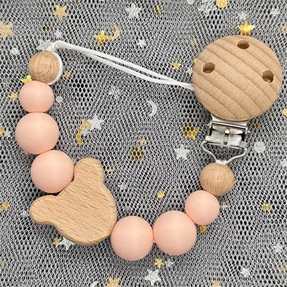 Custom Baby Pacifier Chain – Name Clip with Teether Pendant - KinBuB