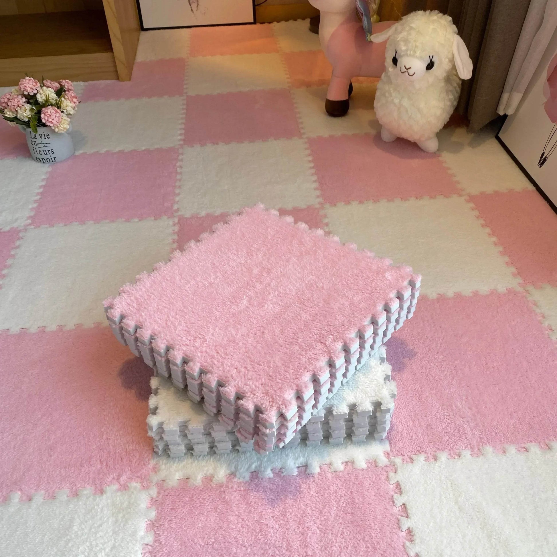 Baby Anti-Shock Puzzle Mat – Soft Padded Carpet 30x30x1cm - KinBuB