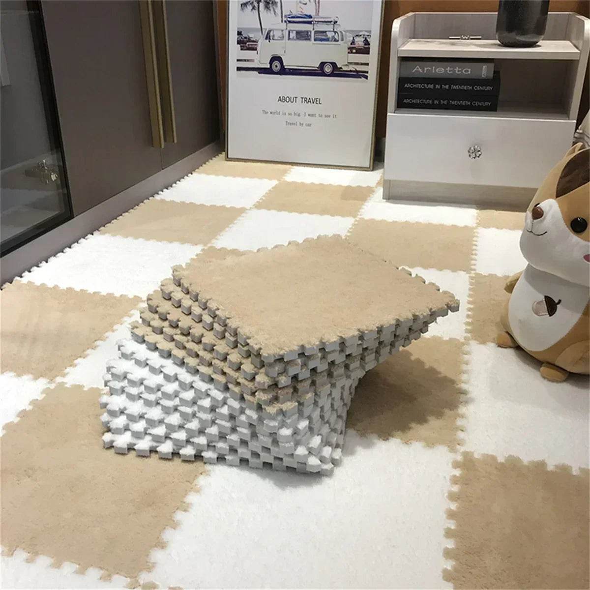 Baby Anti-Shock Puzzle Mat – Soft Padded Carpet 30x30x1cm - KinBuB