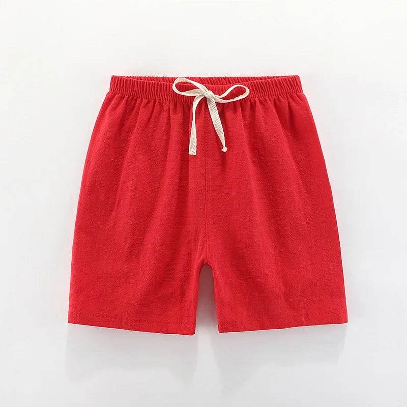 Cotton Linen Kids Shorts – Summer Casual Wear for Boys & Girls - KinBuB
