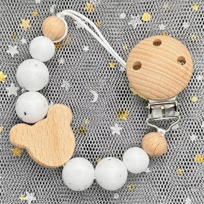 Custom Baby Pacifier Chain – Name Clip with Teether Pendant - KinBuB