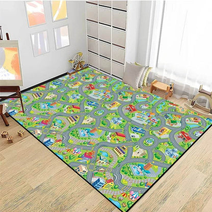 Road Traffic Play Mat – Educational Rug for Kids' Playrooms - KinBuB