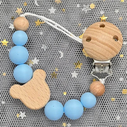 Custom Baby Pacifier Chain – Name Clip with Teether Pendant - KinBuB