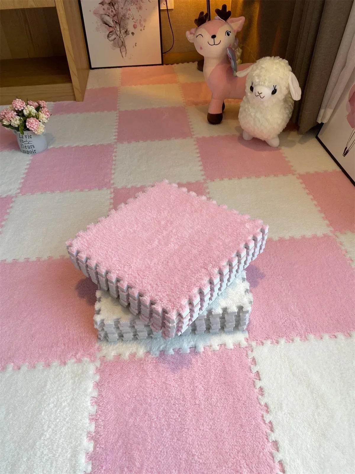 Baby Anti-Shock Puzzle Mat – Soft Padded Carpet 30x30x1cm - KinBuB