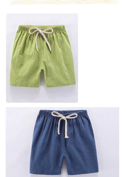 Cotton Linen Kids Shorts – Summer Casual Wear for Boys & Girls - KinBuB