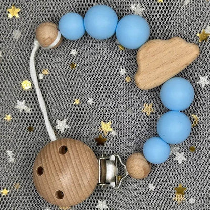 Custom Baby Pacifier Chain – Name Clip with Teether Pendant - KinBuB
