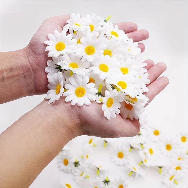 Artificial Daisy Silk Flowers – Wedding & Craft Decoration Set - KinBuB