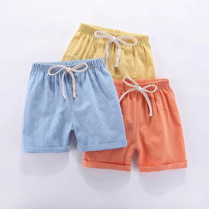 Cotton Linen Kids Shorts – Summer Casual Wear for Boys & Girls - KinBuB