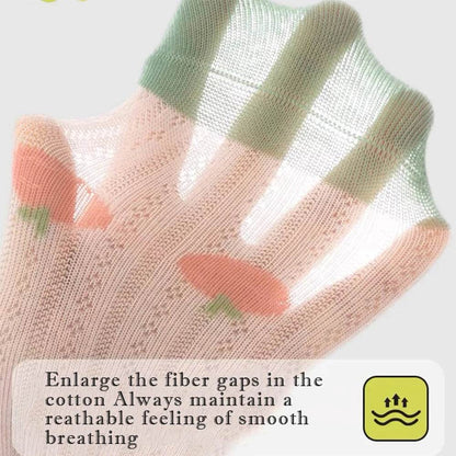 Girls Breathable Mesh Socks – Cartoon Thin Socks 1–16 Years - KinBuB