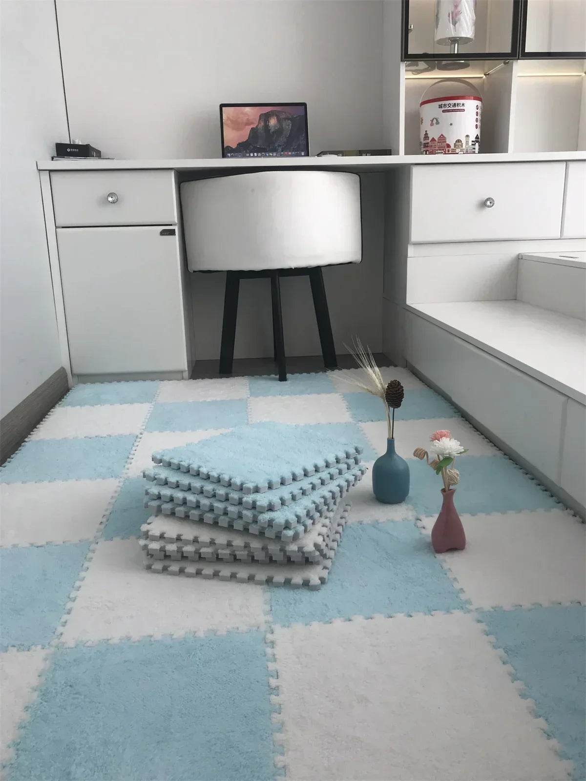 Baby Anti-Shock Puzzle Mat – Soft Padded Carpet 30x30x1cm - KinBuB