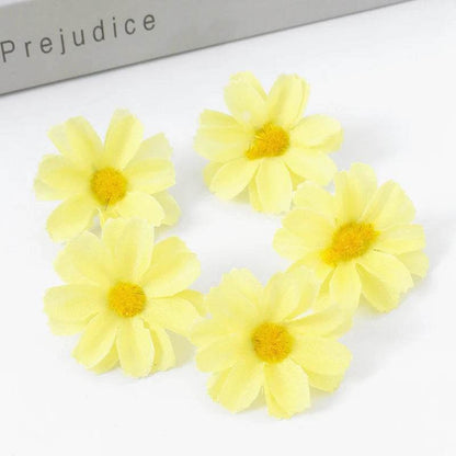 Artificial Daisy Silk Flowers – Wedding & Craft Decoration Set - KinBuB