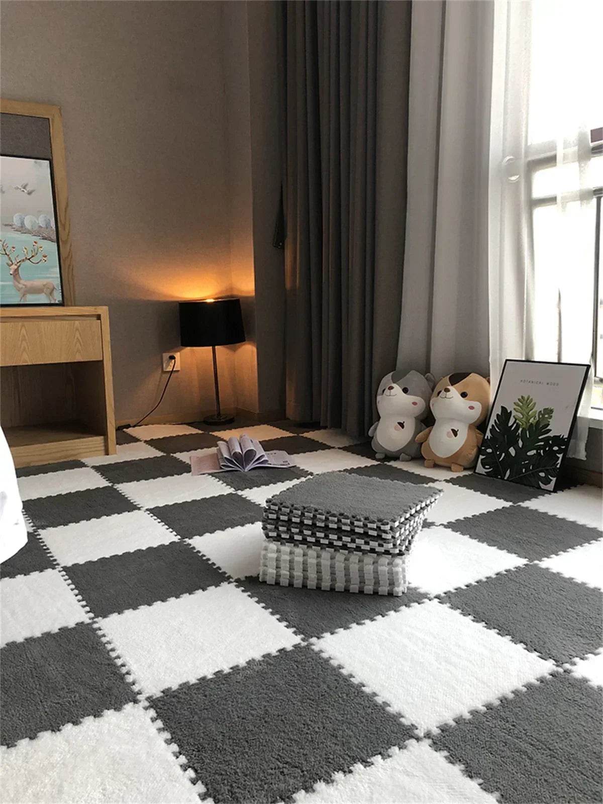 Baby Anti-Shock Puzzle Mat – Soft Padded Carpet 30x30x1cm - KinBuB