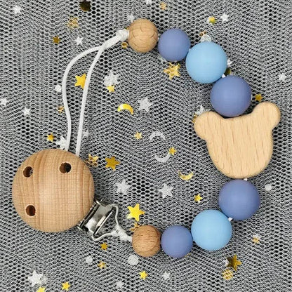 Custom Baby Pacifier Chain – Name Clip with Teether Pendant - KinBuB