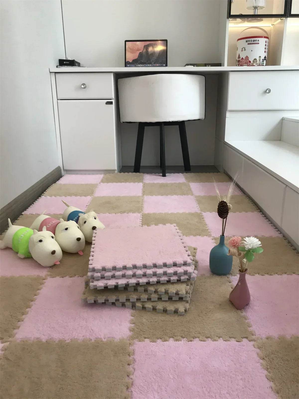 Baby Anti-Shock Puzzle Mat – Soft Padded Carpet 30x30x1cm - KinBuB