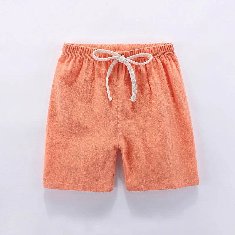 Cotton Linen Kids Shorts – Summer Casual Wear for Boys & Girls - KinBuB