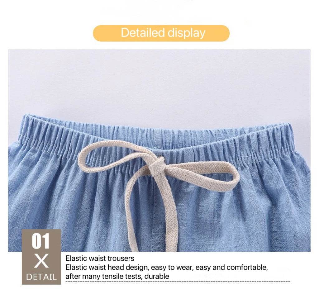 Cotton Linen Kids Shorts – Summer Casual Wear for Boys & Girls - KinBuB