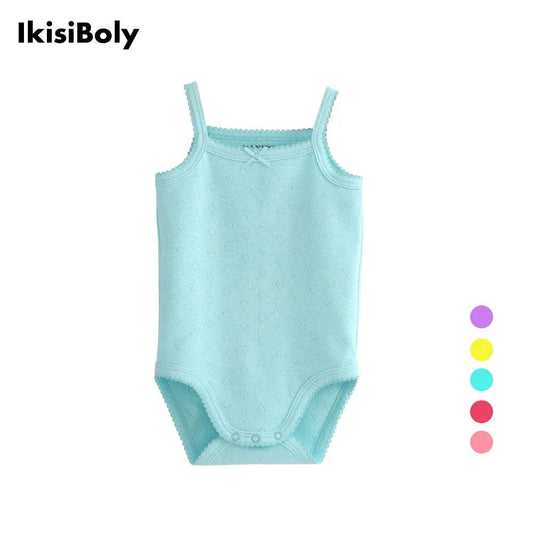 Baby Cotton Sleeveless Rompers – Summer Outfit for 0–36M Girls - KinBuB