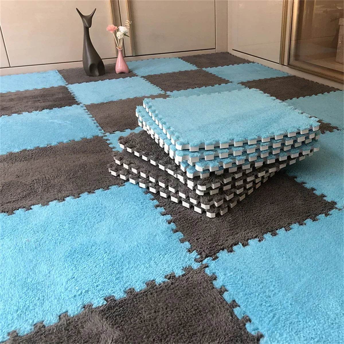 Baby Anti-Shock Puzzle Mat – Soft Padded Carpet 30x30x1cm - KinBuB