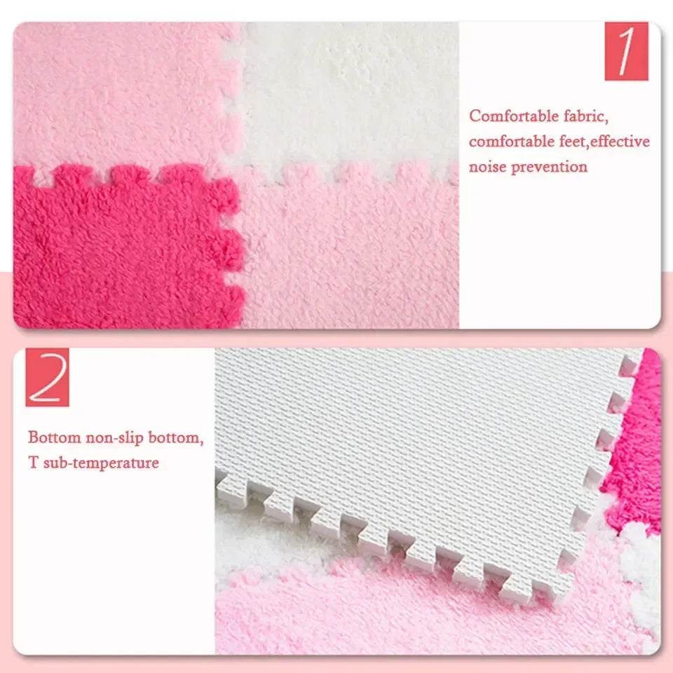 Baby Anti-Shock Puzzle Mat – Soft Padded Carpet 30x30x1cm - KinBuB