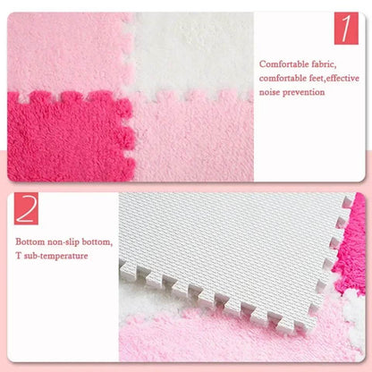 Baby Anti-Shock Puzzle Mat – Soft Padded Carpet 30x30x1cm - KinBuB