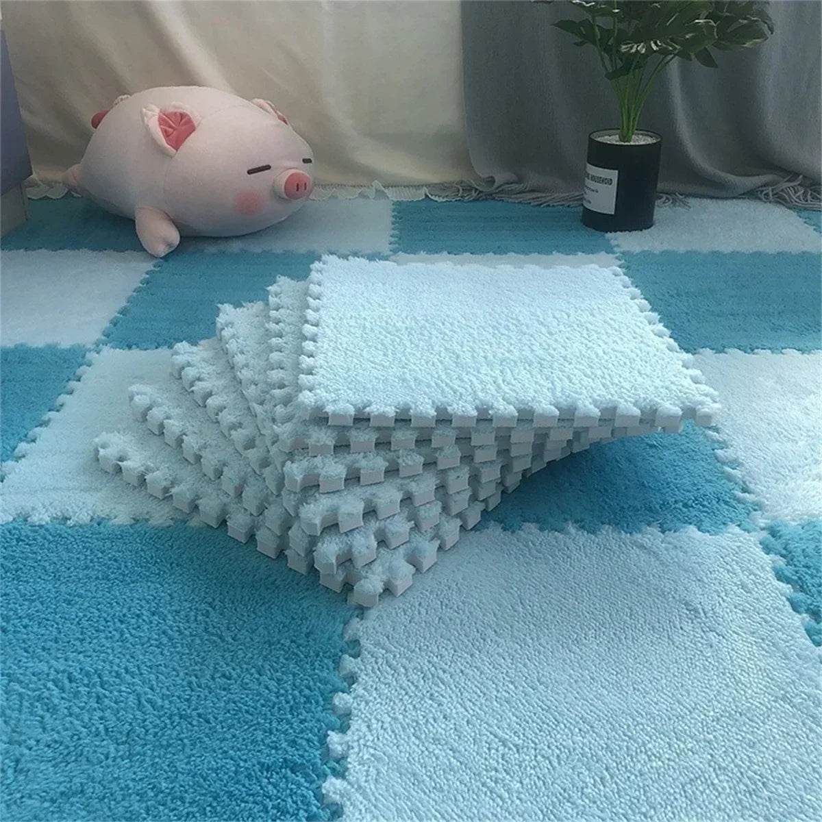 Baby Anti-Shock Puzzle Mat – Soft Padded Carpet 30x30x1cm - KinBuB