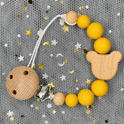 Custom Baby Pacifier Chain – Name Clip with Teether Pendant - KinBuB