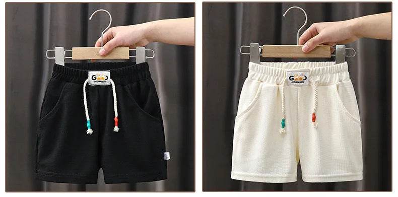 Summer Kids Shorts – Solid Color Casual Shorts for Boys & Girls - KinBuB