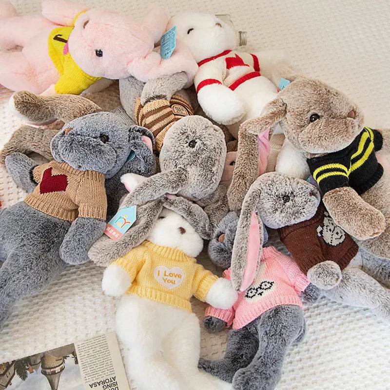 Big Ear Bunny Plush Doll – Soft Stuffed Rabbit for Baby Gift - KinBuB