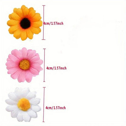 Artificial Daisy Silk Flowers – Wedding & Craft Decoration Set - KinBuB